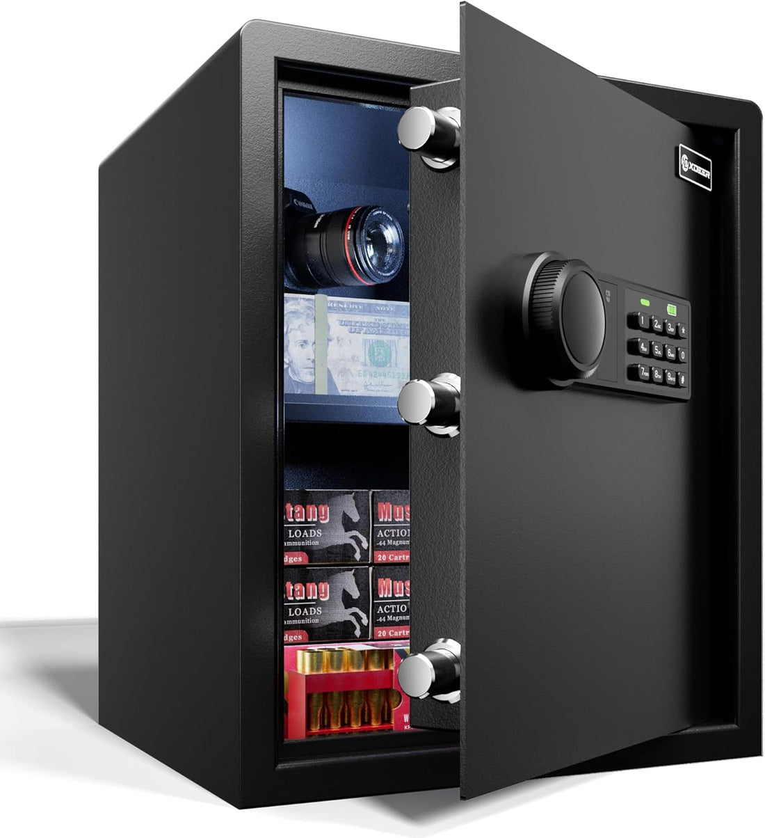XDeer Lock Home Safe Box with Electronic Digital Keypad, Steel Constru ...