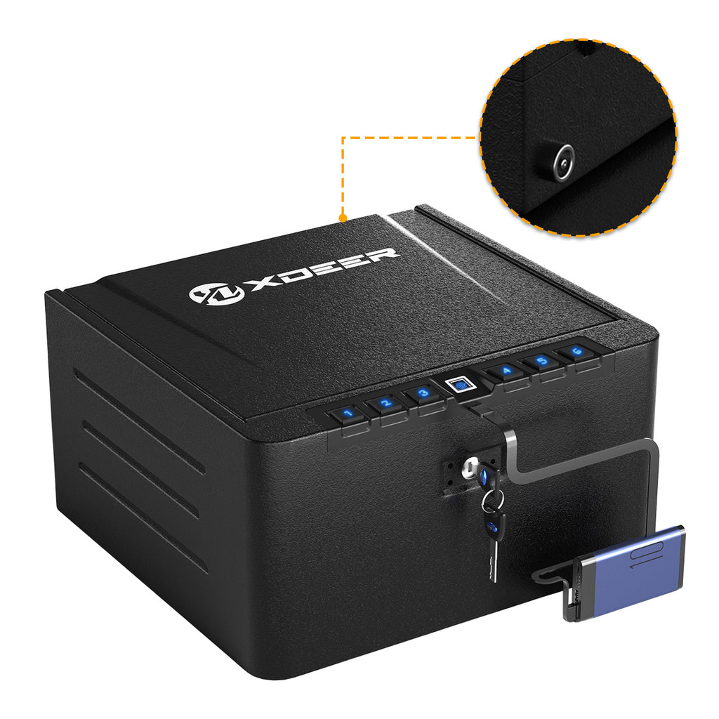 XDeer S005 4 Pistols High Capacity Biometric Gun Safe with Silent Mode