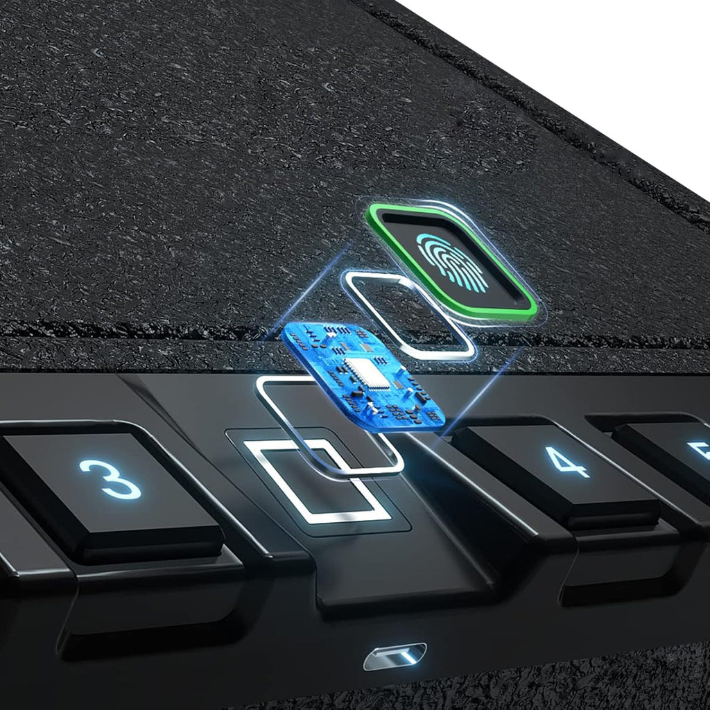 XDeer S005 4 Pistols High Capacity Biometric Gun Safe with Silent Mode