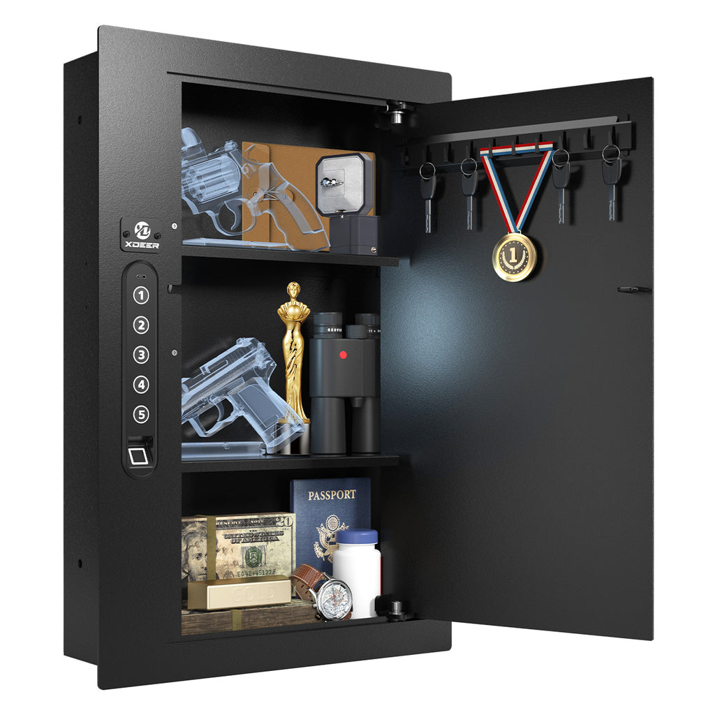 XDeer S009 Wall Hidden Safe with Biometric Fingerprint Lock
