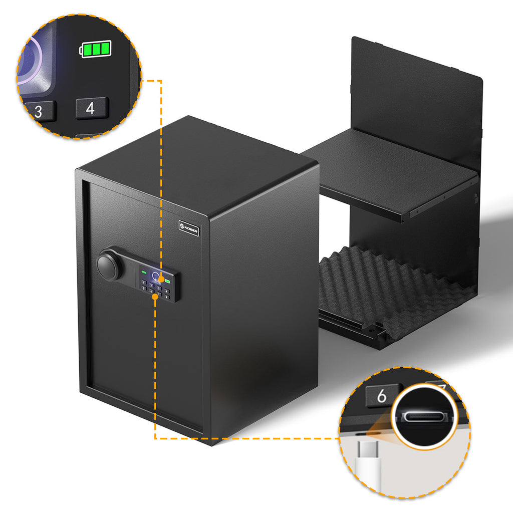XDeer CS50 High Capacity Biometric Home Safe