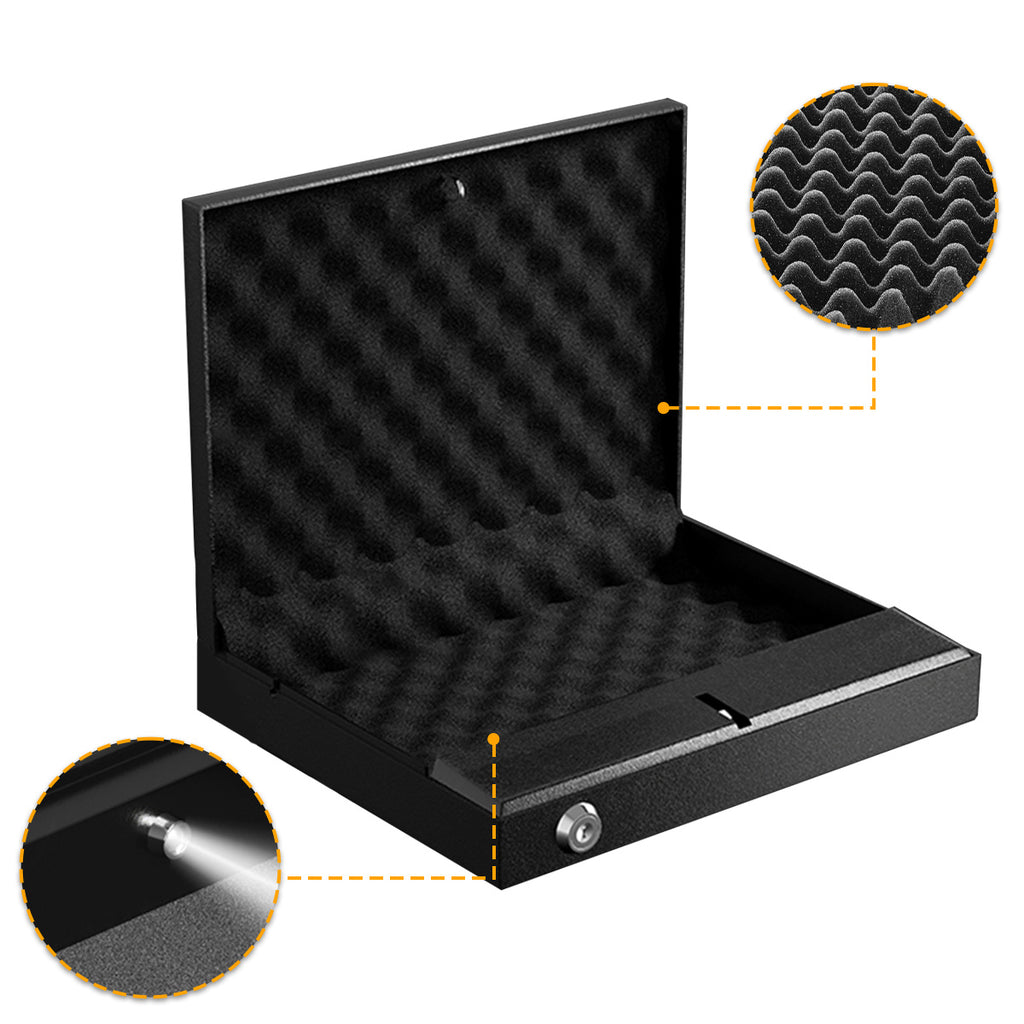 XDeer S004 Pistol Safe with Biometric Fingerprint Lock for Nightstand