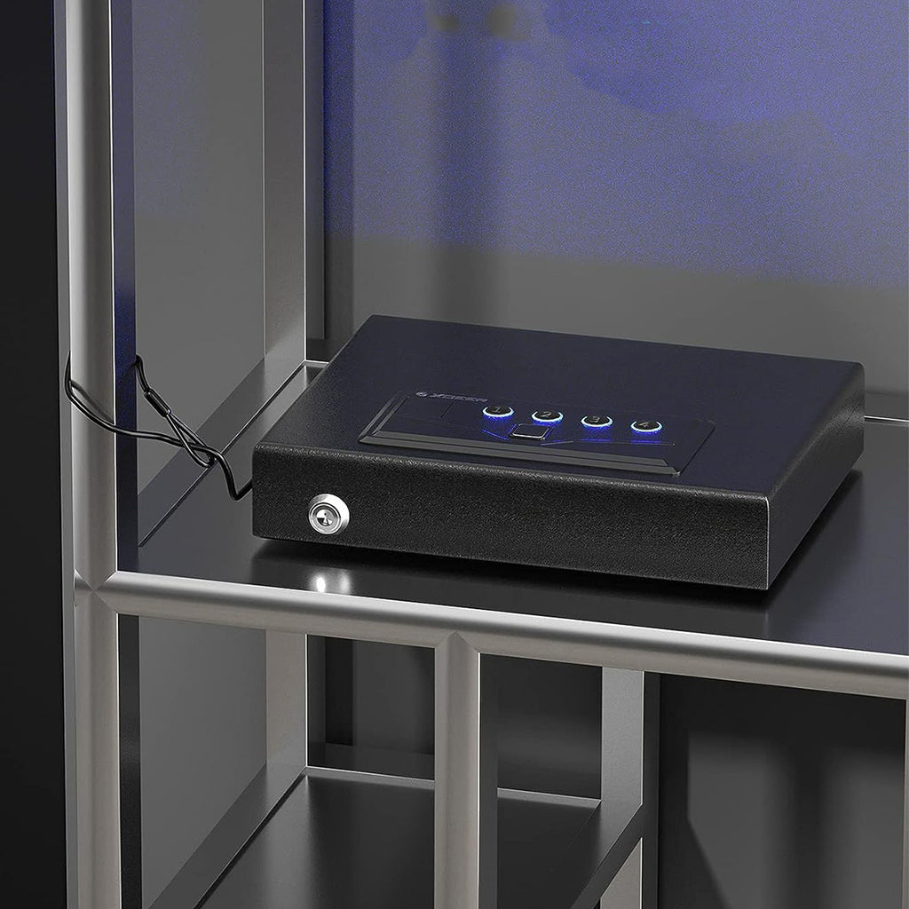 XDeer S004 Pistol Safe with Biometric Fingerprint Lock for Nightstand