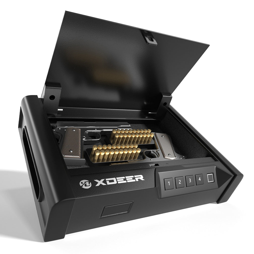 XDeer S10 Durable Steel Biometric Gun Safe with Interior LED Light