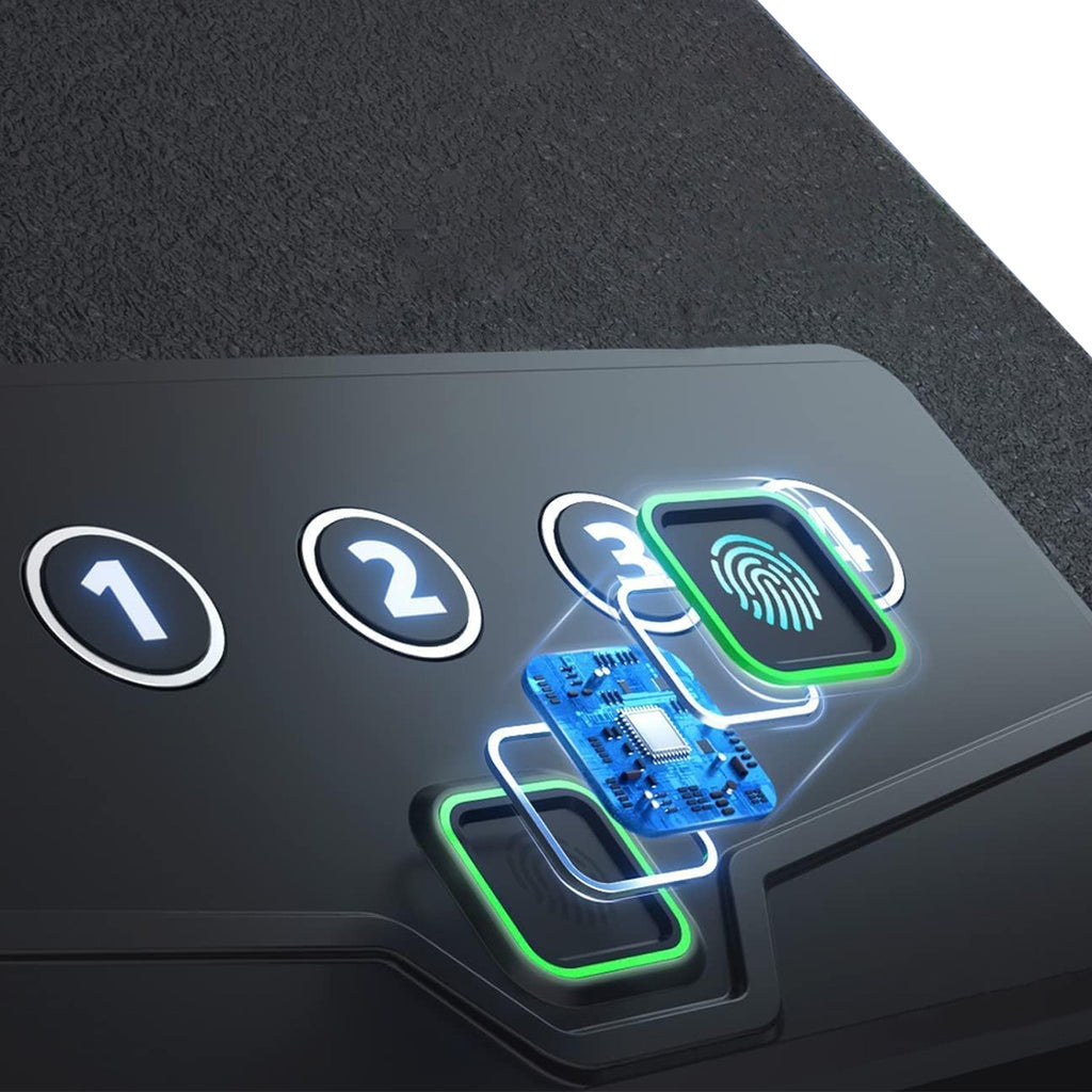XDeer S003 Quick Access Thumbprint Handgun Safe with Electronic Lock