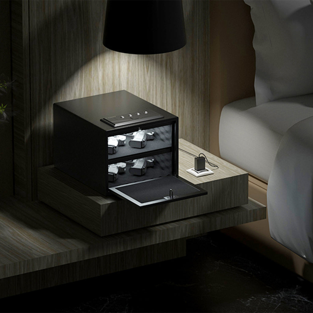 XDeer S003 Quick Access Thumbprint Handgun Safe with Electronic Lock