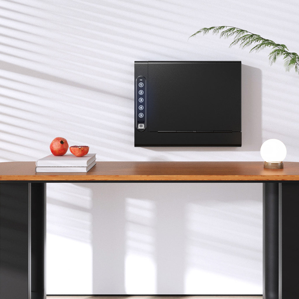 XDeer S008 Wall Mounted Gun Safe with Quick Access Drop Down Lip