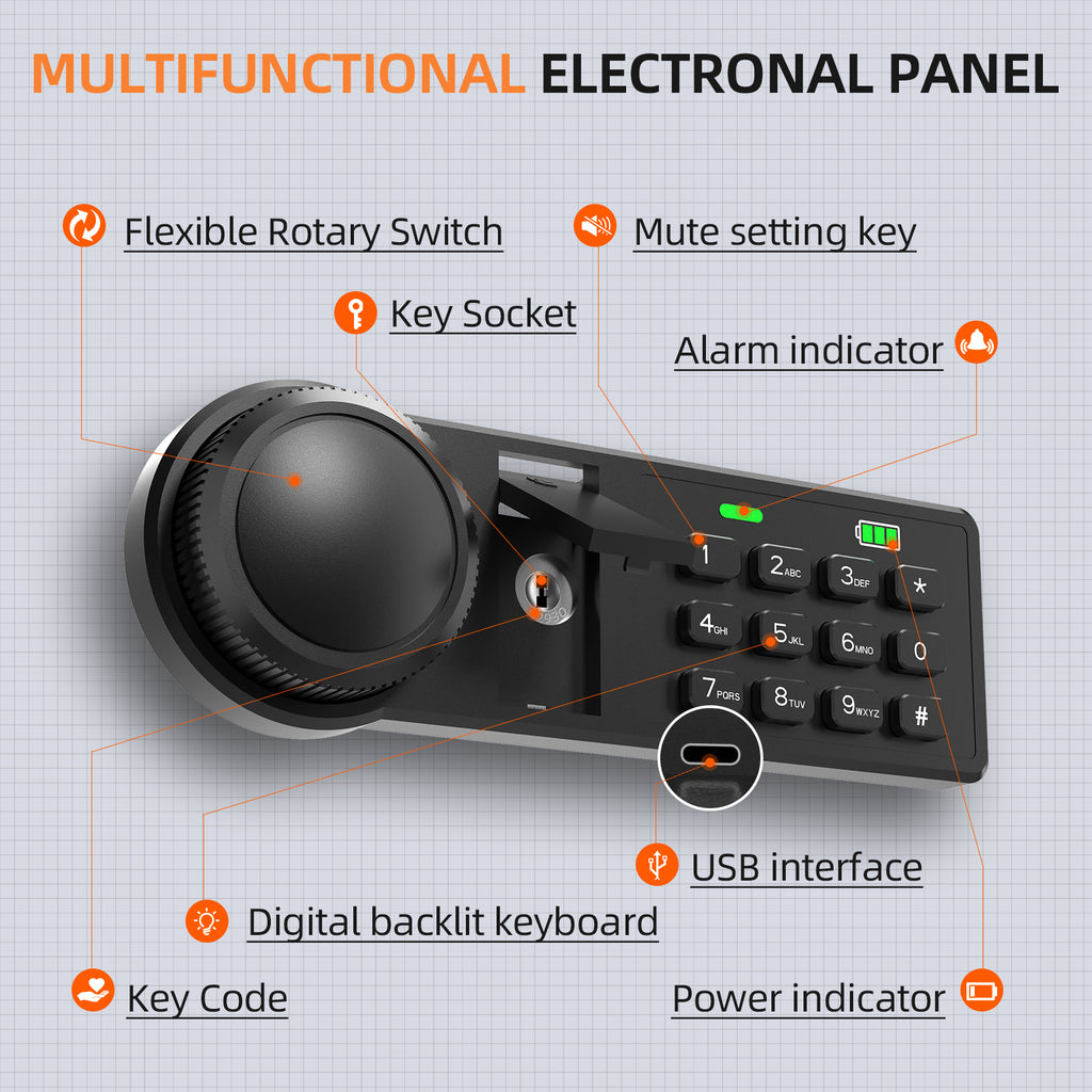 XDeer Key Lock Box Wall Mount with Sensor Light for 71 Keys,Quick-Access key Box with Upgraded Keypad & Key for Hotels&Office&Companies&Car Dealerships