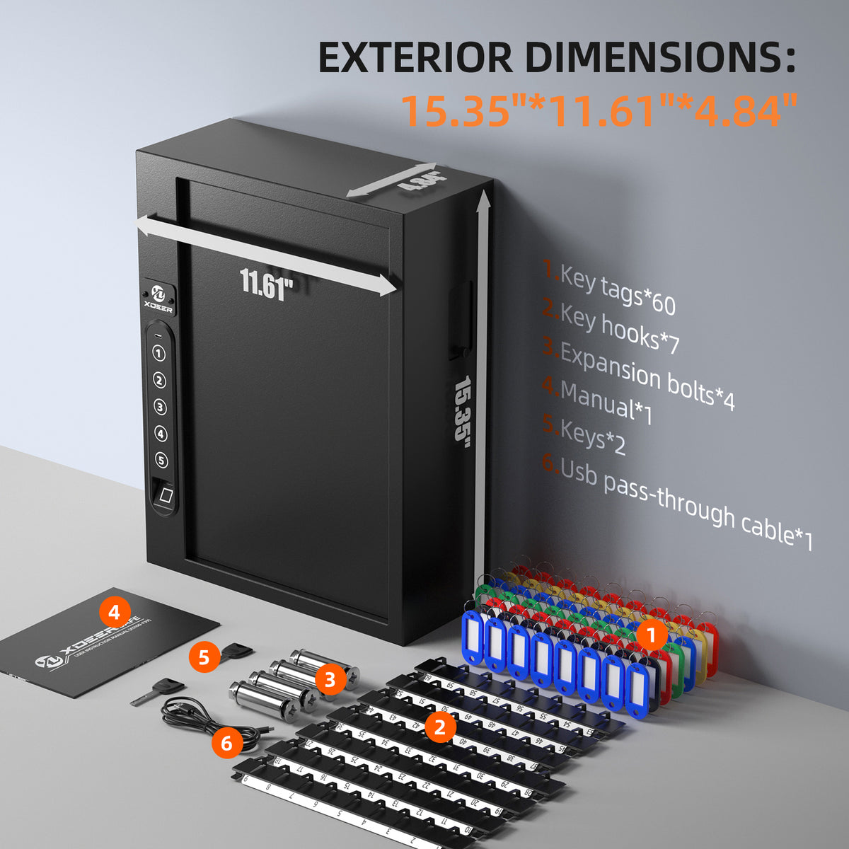 XDeer 122 Keys Key Lock Box Wall Mount Anti Theft Key Safe XDeer 122 Keys Key Lock Box Wall Mount Anti Theft Key Safe